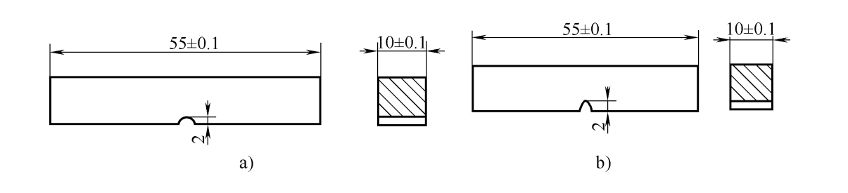 沖擊試驗缺口和尺寸